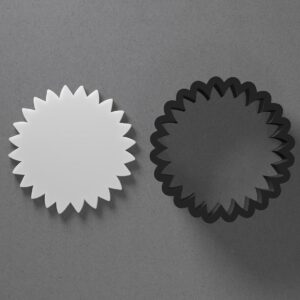 Sunflower Clay Cutter with Sharp Tapered Edge for Polymer Clay Earrings Studs Pendants Jewelry Making Cookie Biscuit Clay Art Flower Shape Cutter for Floral Craft DIY Accessories