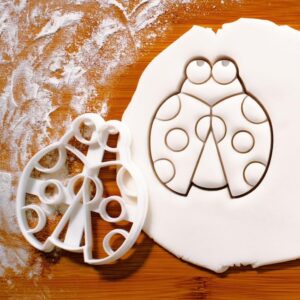 Ladybug Cookie Cutter for Insect Theme Biscuit Baking Cute Spotted Ladybird Beetle Shaped Dough Mold Kids Birthday Party Forest Animal Treats Crafting Activities and Snack Ideas (ONLY LADYBUG)