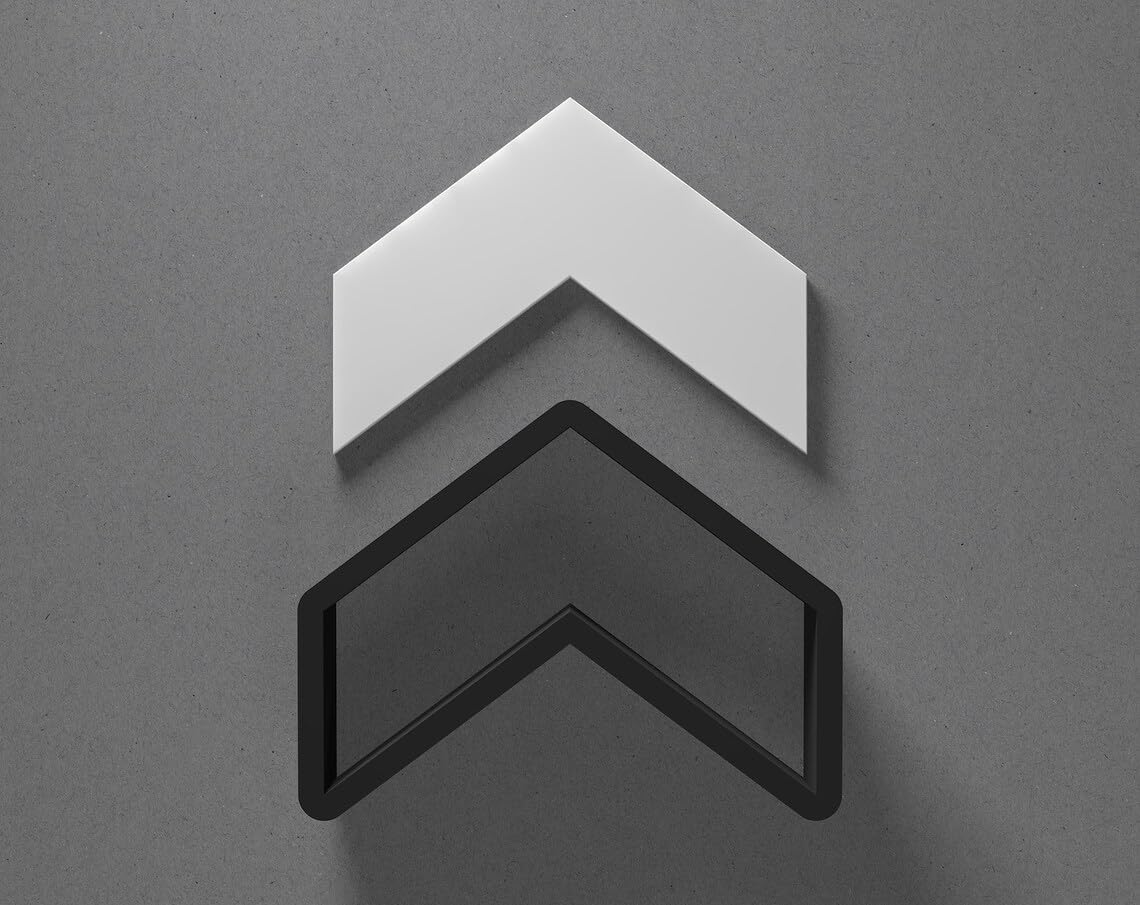 Chevron Arrow Shape Polymer Clay Cutter with Sharp Tapered Edge for Clean Cutting, Jewelry and Earring Tool for Mini Studs and Pendant Sets, Cookie Cutter for Crafting and Baking in
