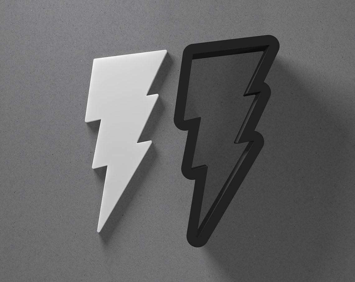 Lightning Bolt Shape Polymer Clay Cutter with Sharp Tapered Edge for Clean Cutting, Jewelry and Earring Tool for Mini Studs and Pendant Sets, Cookie Cutter for Bold Craft and Baking - Image 2