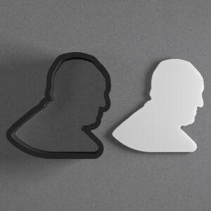 Pope Francis Face Shape Polymer Clay Cutter Earring Jewelry Tool for Mini Studs Dangle Pendants and Cookie Dough Shaping with Sharp Tapered Edge for Religious Theme DIY Craft and Baking