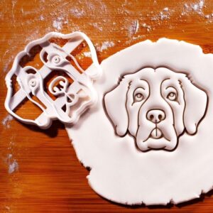 St Bernard face cookie cutter for biscuit fondant clay baking shaped like Saint Bernard dog head ideal pet lovers dog birthday parties homemade treats vet clinic gifts dog groomers (ONLY FACE)
