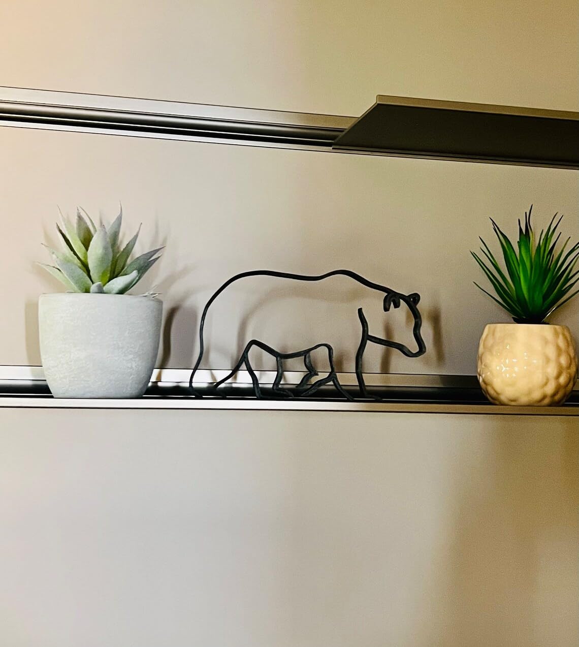 Brown Bear Minimalist Cookie Sculpture - Tabletop Figure, Shelf Sitter, Animal Art, Zoo Theme, Home Office Decor, Gift Idea, Decorative Statue - Image 8