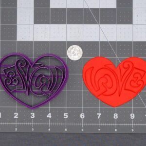 Black Love Heart Cookie Cutter Cookie Valentine Shape for Romantic Baking, Fondant Cake Decorations, Wedding Favors, Anniversary Treats, Kids Crafts, Clay Art, Cookie Decorating Tools