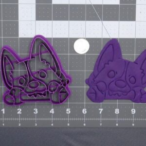 Dog Corgi with Bone 266-D878 Cookie Cutter Black Cookie Pet Theme Biscuit Mold for Dog Lover Cookies Birthday Party Favors Pet Adoption Events Baking Crafts and Cake Decorations