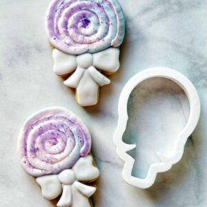 Cookie Lollipop with Bow Cookie Cutter, Suitable Size Sucker Candy Cookie Mold for Parties and Birthdays – Made in India