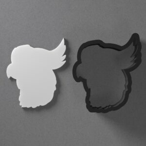 Cockatoo Head Parrot Face Polymer Clay Cutter Sharp Tapered Edge Tool for Jewelry Earring Pendant Making Cookie Fondant Craft DIY Accessories for Bird Lovers Artists and Bakers