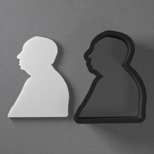 Alfred Hitchcock Profile Silhouette Shape Cookie Polymer Clay Cutter with Sharp Tapered Edge for Jewelry Making, Mini Stud Earrings, Pendant Sets, Earring Craft Tool, Cookie Cutter