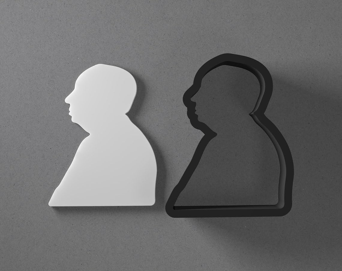 Alfred Hitchcock Profile Silhouette Shape Cookie Polymer Clay Cutter with Sharp Tapered Edge for Jewelry Making, Mini Stud Earrings, Pendant Sets, Earring Craft Tool, Cookie Cutter