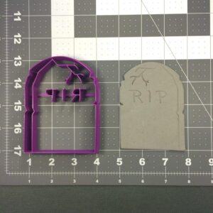 Black Cookie Tombstone Cookie Cutter for Halloween Baking Fondant Biscuits Sandwiches Pancakes Pastry Dough Tools for Spooky Graveyard Party Decorations Crafts and Haunted House