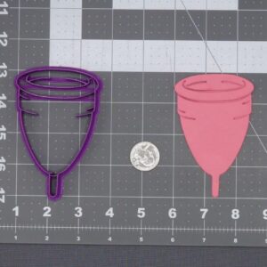 Black Menstrual Cup 266-K658 Cookie Cutter for Feminine Health Awareness Theme Baking Educational Crafts Fondant Biscuit Tool for Women Empowerment Events Parties DIY Decoration Use