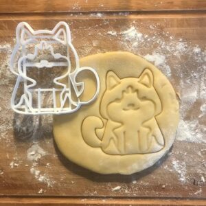 Black Siberian Husky Cookie Cutter cookie Dog Shape Biscuit Cutter for Baking Cookies Fondant Clay Craft Tool Husky Gifts Dog Party Favors Husky Mom Christmas Gift