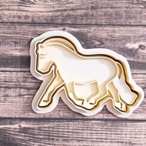 Fjord horse cookie cutter set for making shortbread cookies fondant biscuits sugar paste cake decorations perfect for horse lovers animal themed baking farm party treats and homemade