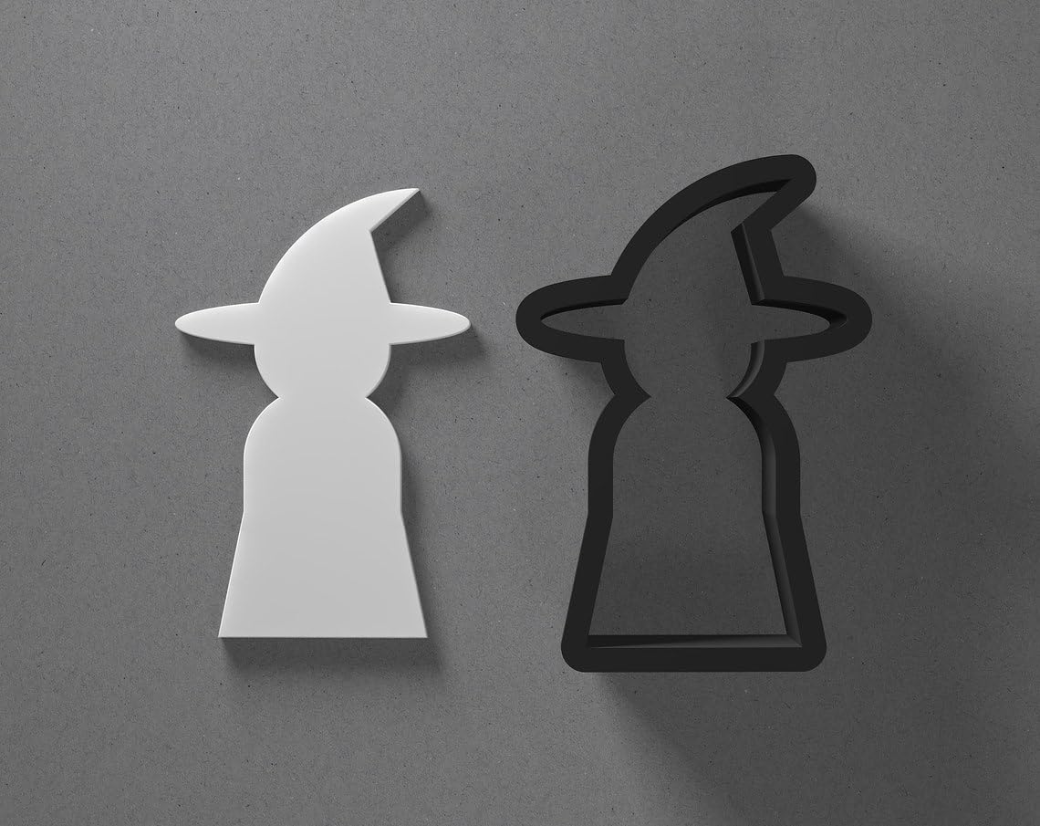 Cartoon Witch Polymer Clay Cutter Sharp Tapered Edge Clay Earring Cutter Jewelry Making Tool for Mini Studs Halloween Pendant Set Cookie Cutter for Spooky Theme Clay Crafts