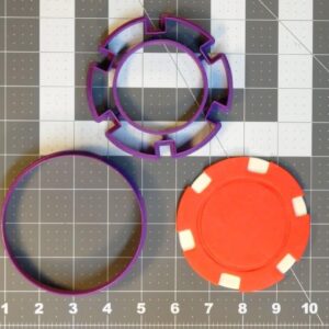 Black Poker Chip 266-C710 Cookie Cutter Set Cookie Casino Theme Baking Mold for Poker Night Cookies Cake Toppers Party Favors Gambling Events Clay Crafts Decorations Made in India