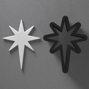 Christmas Bethlehem Star Shape Polymer Clay Cutter With Sharp Tapered Edge Jewelry Earring Making Tool For Mini Studs Pendant Set Clay Mold Cookie Cutter For Holiday Nativity Craft