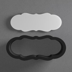 Ornate Plaque Cookie Polymer Clay Cutter with Sharp Tapered Edge Earring Jewelry Tool for Mini Studs Pendant Set Crafting and Baking Cookie Cutter Mold for Precise Shaping and Detailed