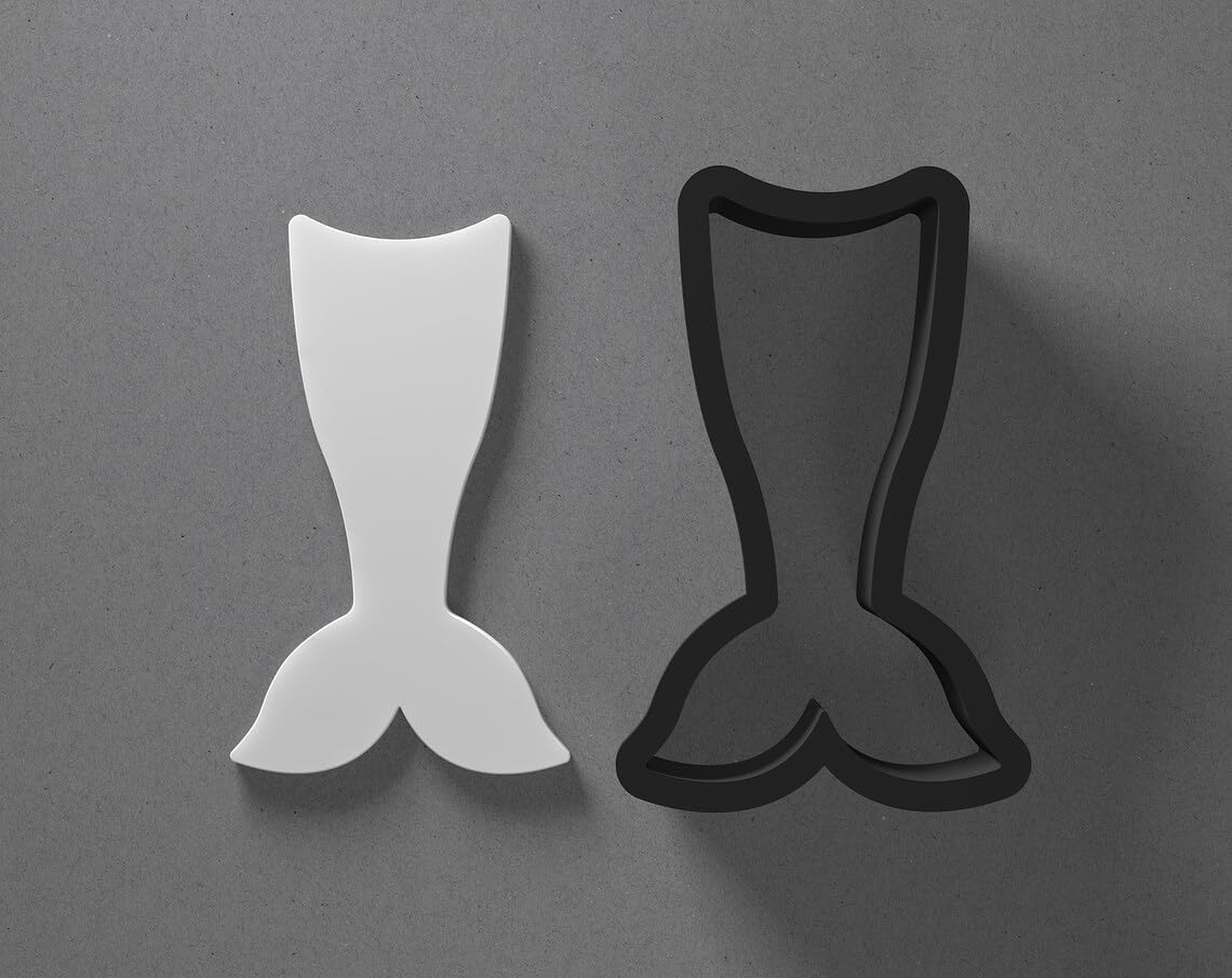 Mermaid Tail Shape Cookie Polymer Clay Cutter with Sharp Tapered Edge for Jewelry Making, Mini Stud Earrings, Pendant Sets, Earring Craft Tool, Cookie Cutter for Clay and Dough
