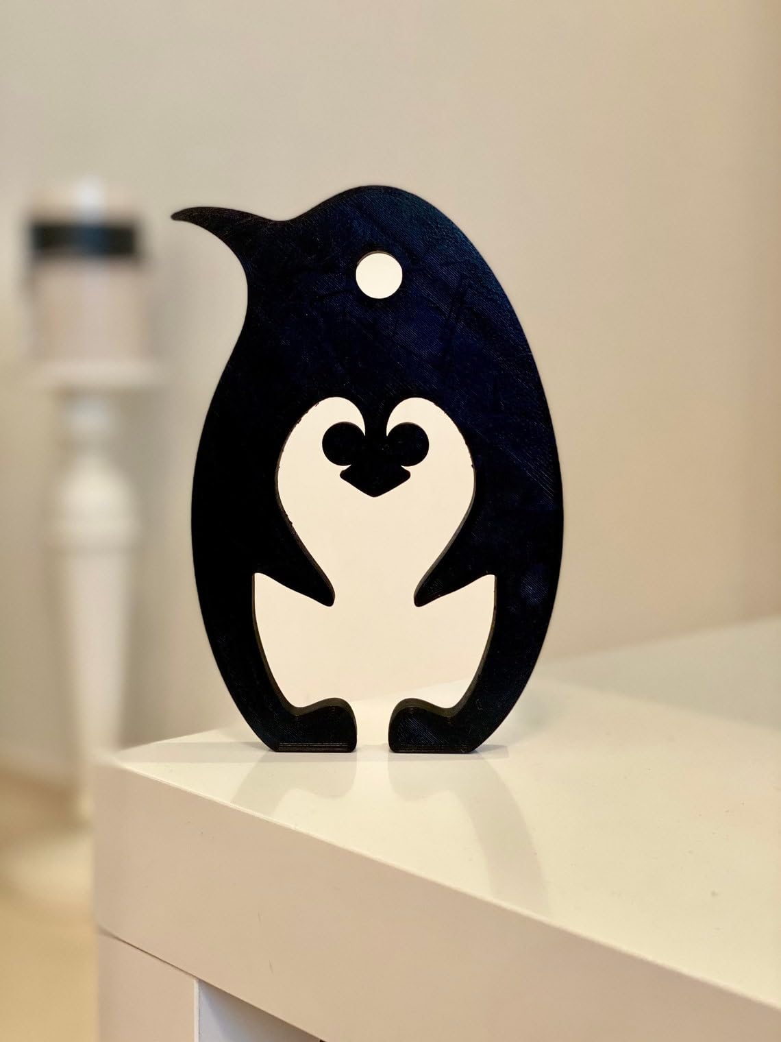 Positive Penguin Mom Tabletop Figure - Ideal Gift for Home and Office Decor, Minimalist Art Sculpture, Housewarming Delight