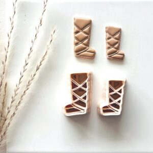 Mukluk Boot Clay Earring Cutter Tool for Polymer Clay Jewelry Making Cookie Alaskan Winter Boot Shape Cutter for Handmade Earrings DIY Arctic Fashion Accessories and Craft Projects