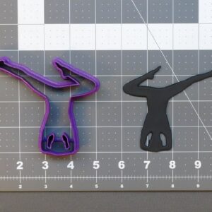 Black Yoga Headstand 266-608 Cookie Cutter Cookie Inverted Pose Shape Baking Mold for Cookies Fondant Biscuit Pastry Cake Decorating Tool for Fitness Party Wellness Event and Everyday