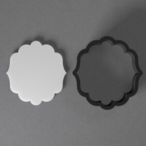 Ornate Plaque Decorative Frame Shape Cookie Polymer Clay Cutter with Sharp Tapered Edge for Jewelry Making, Mini Stud Earrings, Pendant Sets, Earring Craft Tool, Cookie Cutter for Clay