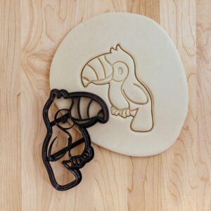 Toucan Tropical Bird Detailed Cookie Fondant Clay Cutter for Baking, DIY Crafts, India Cookie Mold for Jungle Theme Parties, Kids Activities, Cake Decoration and Summer Kitchen