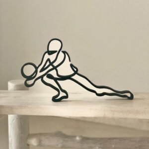 Minimalist Volleyball Player Statue: Tabletop Figure for Home Decor, Shelf Decor, and Gifts, Ideal for Sports Enthusiasts and Birthdays