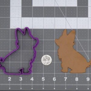 Black Cookie Corgi Dog Body Cookie Cutter Silhouette for Baking Biscuits Pancakes Sandwiches Fondant and Crafting Pet Animal Theme Cookie Decorating Tools for Kitchen Parties Events