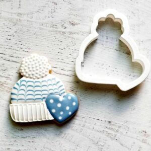 Winter Hat with Heart Cookie Cookie Cutter for Christmas Baking, Holiday Cookies, Winter Party Treats, Suitable Size, Made in India