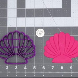 Black Seashell 266-I833 Cookie Cutter Cookie Ocean Beach Theme Baking Mold for Summer Party Cupcake Decoration Underwater Sea Life Crafts Coastal Cookie Fondant Clay Projects