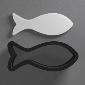 Fish Shape Clay Cutter for Earrings and Jewelry Making Sharp Tapered Edge Tool for Polymer Clay Mini Studs Pendant Set Cookie and Fondant Decorations for Baking or Ocean Theme DIY Craft