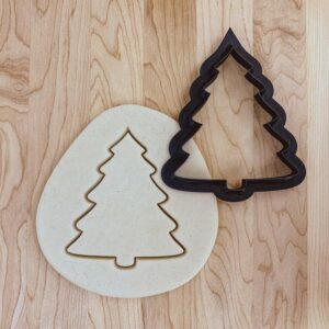 Jumbo 8 Inch Christmas Tree Cookie Fondant Clay Pottery Ceramic Polymer Cutter India Cookie for Holiday Baking, Festive Decorations, Crafting, Seasonal Treats, and DIY Projects