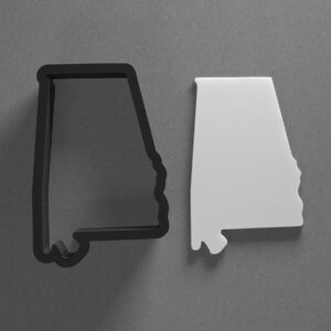 Alabama State Shape India Cookie Clay Cutter for Earrings and Jewelry Making Sharp Tapered Edge Tool for Polymer Clay Mini Studs Pendant Set Cookie and Fondant Decorations for Baking