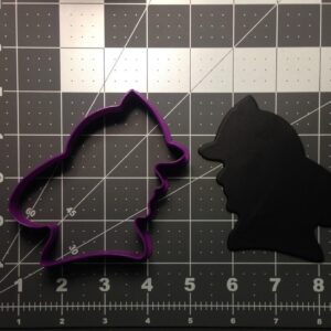 Black Fireman Head 101 Cookie Cutter Cookie Firefighter Face Silhouette for Rescue Hero Theme Baking Fondant Clay Crafts Emergency Party Decorations Tool Durable and Made in India