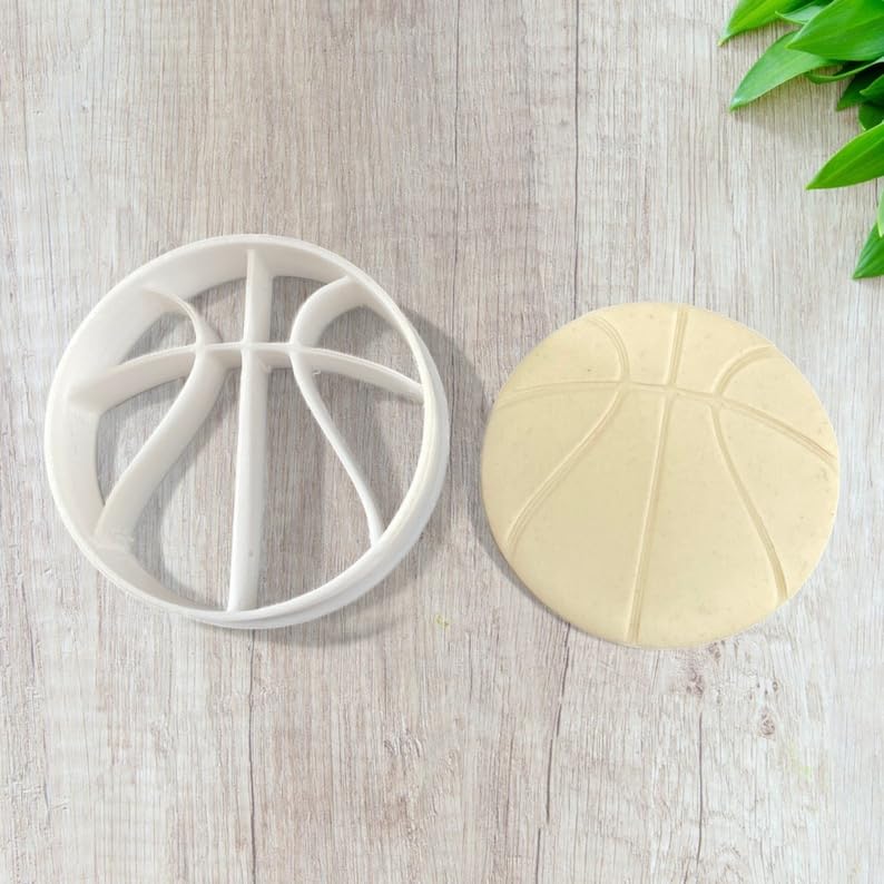 Basketball Shape Cookie Cutter for Making Shortbread Cookies Pastry Sugar Paste Fondant Cake Decoration Sports Theme Birthday Party Dessert Table Treats Homemade Baking Tool by