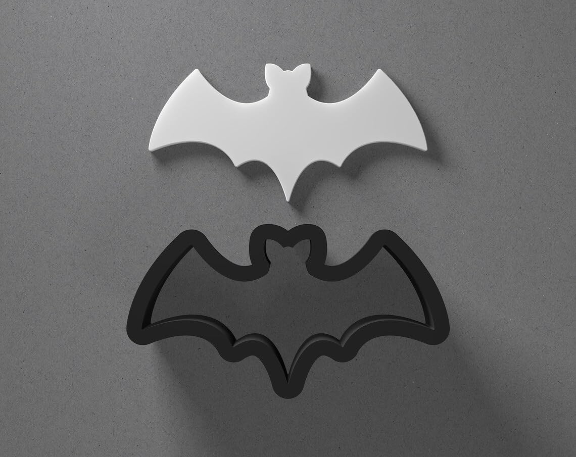 Bat Shape Polymer Clay Cutter Sharp Tapered Edge for Earrings Jewelry Making Tool Mini Studs Pendant Set Halloween Bat Silhouette Cookie Cutter for DIY Spooky Clay Craft Art Projects