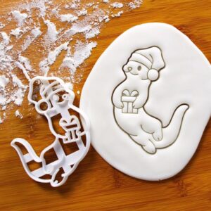 Christmas Sea Otter Cookie Cutter Otter with Santa Hat Mold for Winter Festive Baking Cute Marine Animal Biscuit Ocean Theme Holiday Cookies for Kids Parties and Gift Boxes