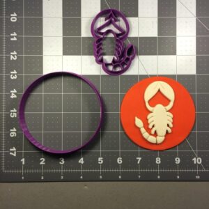 Black Scorpio Icon Cookie Cutter Set Cookie Zodiac Sign Symbol for Astrology Birthday Parties Horoscope-Themed Baking Crafts Fondant Decorations Kids Activities Made in India