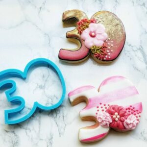 Cookie Number 30 Cookie Cutter Multi Size for Birthday Party Baking, Milestone Celebration Treats, and Educational Activities Made in India Reusable Durable Cookie for Cookies,