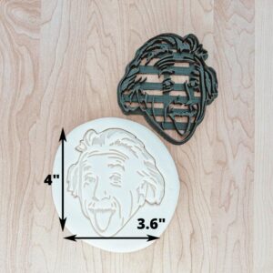 Albert Einstein Cookie Cutter and Stamp Cookie for Fondant, Clay, Dough E=MC2 Scientist Design, Physics-Themed Cookies, Science Party Treats Made in IndiaAlbert Einstein Design: This