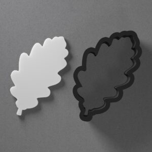 Oak Leaf Shape Polymer Clay Cutter with Sharp Tapered Edge for Clean Cutting, Jewelry and Earring Tool for Mini Studs and Pendant Sets, Cookie Cutter for Nature and Autumn-Themed Crafts