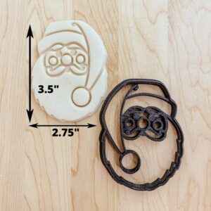 Santa Claus Face Cookie Cutter Cookie for Christmas Baking, Fondant or Clay Cutter for Holiday Cookie Exchange Ideas, Festive Winter Crafts and Treats, Made in India