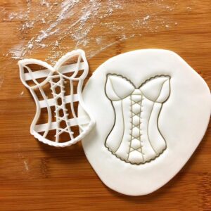 Corset Cookie Cutter Cookie India Performance Dance Biscuit Cutters Dancer Burlesque Victorian Cabaret Musical Party Steampunk Costume Shaped Fondant Clay Cutter for Themed Events