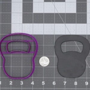 Black Kettlebell 266-I655 Cookie Cutter Cookie India Made Gym Fitness Weightlifting Theme Baking Tool for Workout Cookies Fondant Crafts Personal Trainers Sports Events Party Supplies