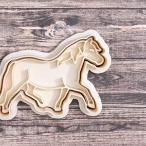 Welsh cob cookie cutter set for horse themed baking pastries fondant treats ideal for equestrian parties farm animal events kids activities school projects and kitchen baking fun