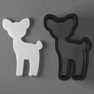 Baby Deer Fawn Cookie Polymer Clay Cutter with Sharp Tapered Edge for Jewelry Making Earring Tools Mini Studs Pendant Set Craft Supplies Cookie Cutter Forest Animal Clay Accessories