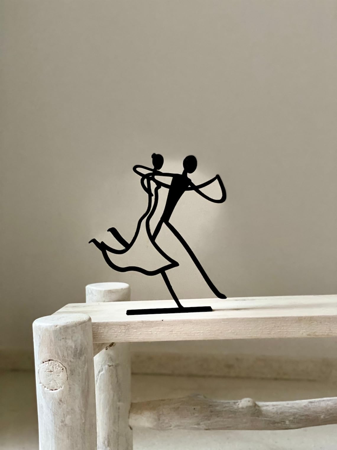 Rhythmic Dance: Minimalist Cookie Sculpture of a Dancing Couple - Perfect Tabletop Accent for Home, Office, or Showpiece Gift - Image 2