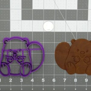 Black Cute Beaver 266 D012 Cookie Cutter for Animal Theme Party Baking Tool Beaver Shaped Biscuit Cutter for Kids Birthday Cookies Fondant Clay Craft SuppliesCreature Treats
