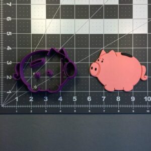 Black Piggy Bank Cookie Cutter Cookie Set for Kids Birthday Baking Theme Party Fondant Decoration Crafts Financial Literacy Activities or Classroom Art and Baking Projects